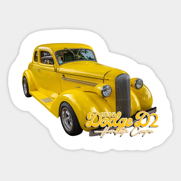 1936 Dodge D2 Hardtop Coupe Sticker by Gestalt Imagery